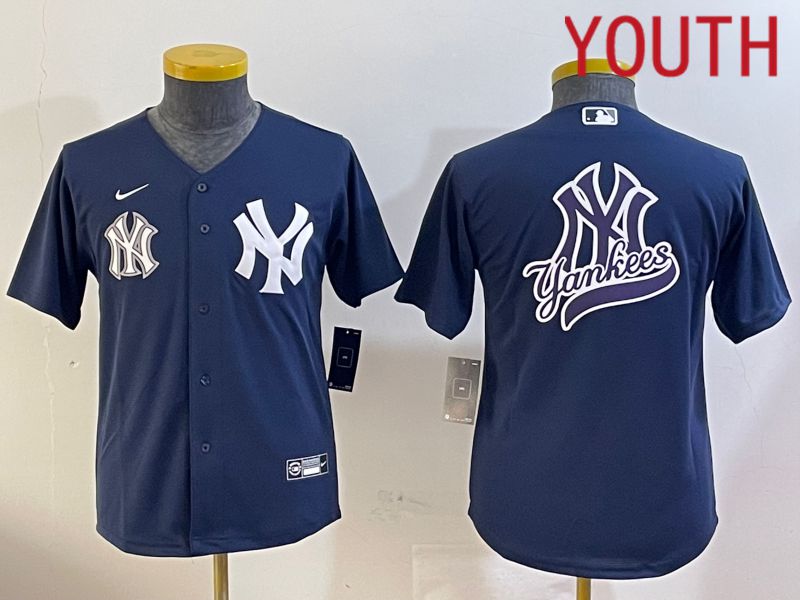 Youth New York Yankees Blank Blue Game 2024 Nike MLB Jersey style 12094->los angeles dodgers->MLB Jersey